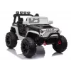 JC666 Polizeiauto Kinder-Elektroauto mit LED-Leuchten, MP3 und Fernbedienung Weiß