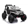 JC666 Polizeiauto Kinder-Elektroauto mit LED-Leuchten, MP3 und Fernbedienung Weiß