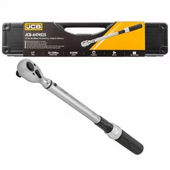 JCB 1/2 Zoll Klick-Drehmomentschlüssel 20-120 Nm mit Aufbewahrungskoffer