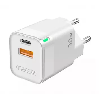 Jellico C44 Mini PD 30W QC 3.0 Smart Adaptive Fast Charger mit 1x USB-C (5-20V) / USB 3A Weiß