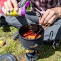 Jetboil 1,5L Keramik-Kochtopf - Camping-Kochtopf mit FluxRing, harteloxiertem Aluminium, Antihaftbeschichtung, klappbaren Griffen