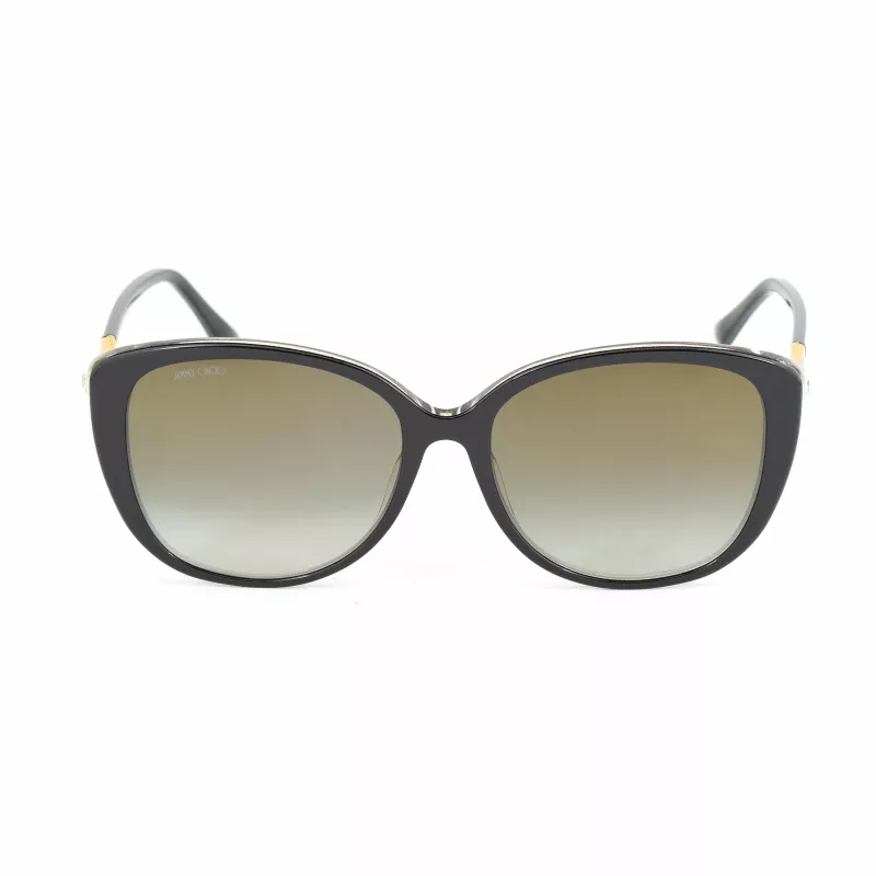 JIMMY CHOO ALY-F-S-AE2 Damen Cat Eye Sonnenbrille Gold Braun Verlauf 54/18/145 mm