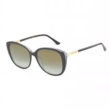 JIMMY CHOO ALY-F-S-AE2 Damen Cat Eye Sonnenbrille Gold Braun Verlauf 54/18/145 mm