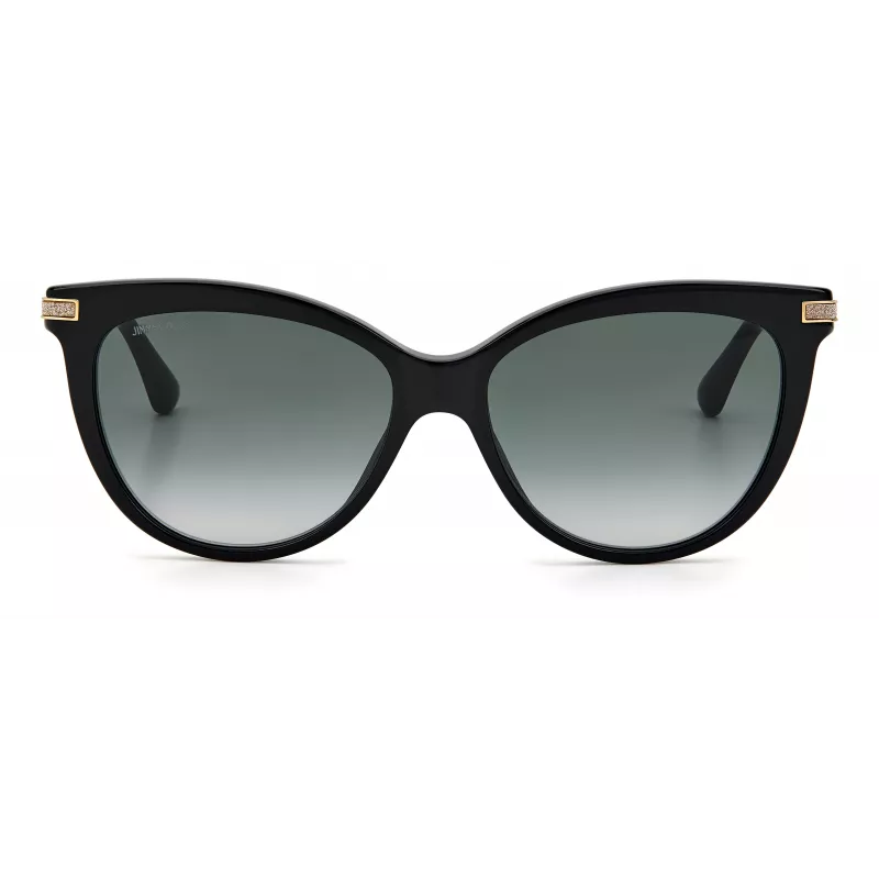 JIMMY CHOO AXELLEGS8079O Damen Butterfly-Cat-Eye-Sonnenbrille - Schwarzer Rahmen, graue Verlaufsgläser 56/16/145 mm