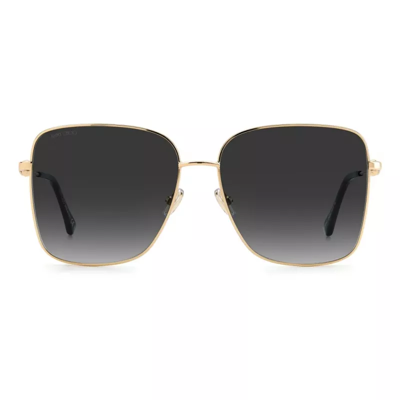 JIMMY CHOO HESTER-S-2M2 Damen-Sonnenbrille - Schwarzer Rahmen, grau verlaufende Gläser, 59 mm