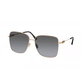JIMMY CHOO HESTER-S-2M2 Damen-Sonnenbrille - Schwarzer Rahmen, grau verlaufende Gläser, 59 mm