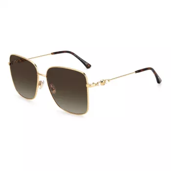 JIMMY CHOO HESTER S06JHA Damen-Sonnenbrille - Schwarzer Acetatrahmen, grau verlaufende Gläser, 59 mm