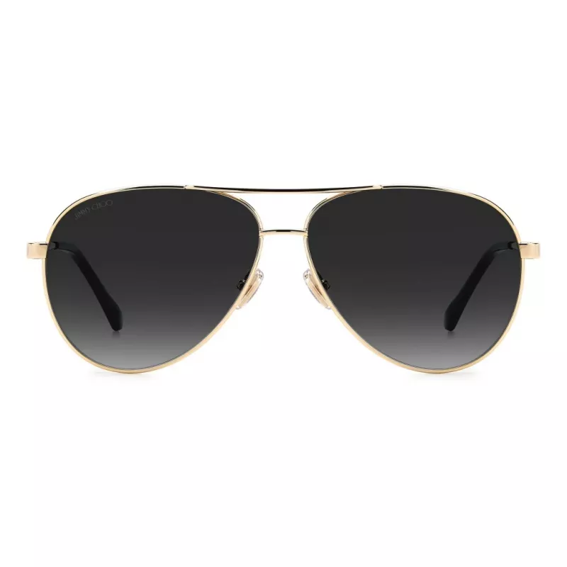 JIMMY CHOO JIMENA-S-2M2 Damen eckige Acetat-Sonnenbrille Havana Braun Verlauf 60/12/145 mm