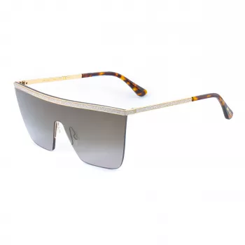 Jimmy Choo Leah/S 06JHA Damen-Sonnenbrille Gold Metall Butterfly-Fassung Braune Gradientengläser 57mm