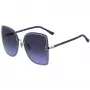 JIMMY CHOO LETI-S-LKSGB Damen Cat-Eye-Sonnenbrille, schwarz-goldener Acetatrahmen, graue Gradientengläser, 62/15/145 mm