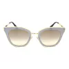 JIMMY CHOO LORYS492M2FQ Damen Katzenaugen-Sonnenbrille Havana Braun Verlauf 49mm
