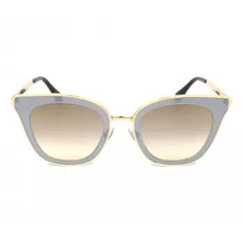 JIMMY CHOO LORYS492M2FQ Damen Katzenaugen-Sonnenbrille Havana Braun Verlauf 49mm