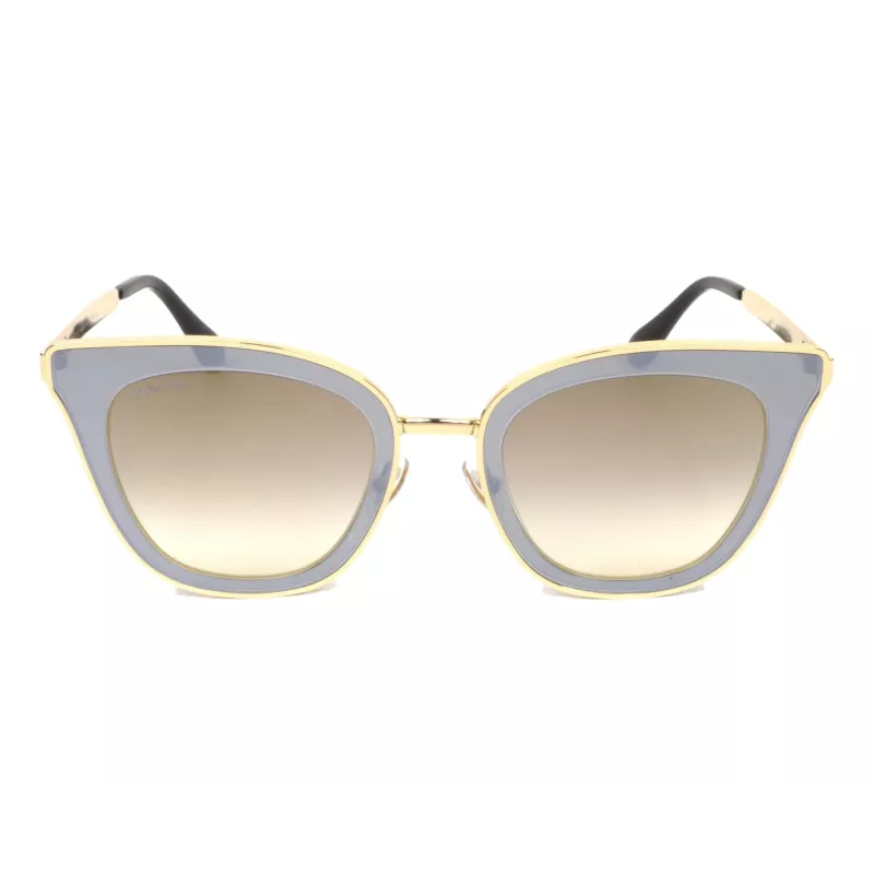 JIMMY CHOO LORYS492M2FQ Damen Katzenaugen-Sonnenbrille Havana Braun Verlauf 49mm