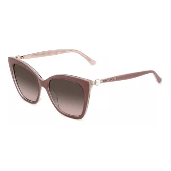 JIMMY CHOO Damen Cat-Eye Sonnenbrille RUA-G-S-Y9A Havana Acetat Braun Verlaufsglas 56/18/145 mm