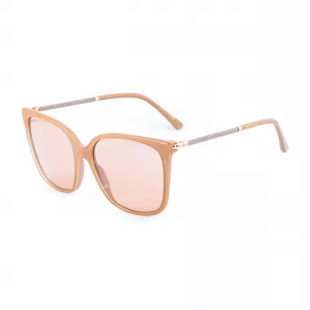 Jimmy Choo Damen-Sonnenbrille Scilla F/S WM2S - Schwarzer Acetat-Rahmen im Butterfly/Cat-Eye-Design mit grauen Gradientengläsern - 52/15/140 mm
