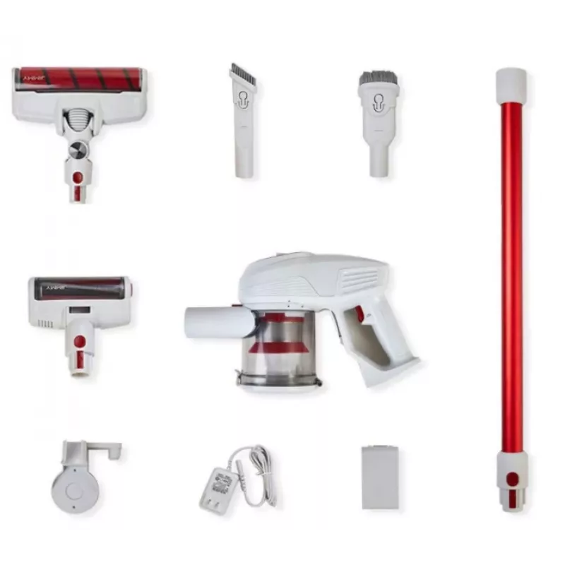 JIMMY JV51 Akku-Staubsauger als Handstick und Handgerät, 400 W, 21,6 V, 45 min Laufzeit, Rot