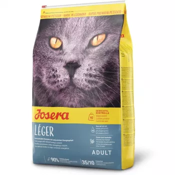 JOSERA Léger Trockenfutter für Katzen zur Gewichtskontrolle, kalorienarm, Unterstützung der Harnwegsgesundheit, Geflügelgeschmack, 400g