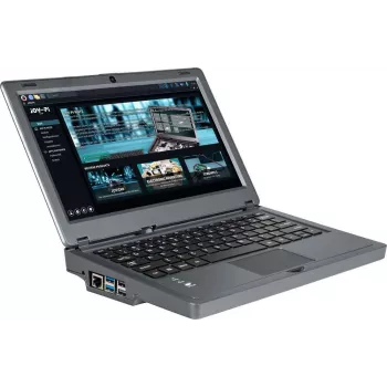 Joy-it JP-Notebook-Pi5 Raspberry Pi 5 Notebook-Gehäuse-Kit mit 7 inch IPS-Touchscreen, QWERTY-Tastatur, 6000mAh Akku, Lüfter, Aufbewahrungstasche und 45W USB-C-Netzteil - Schwarz