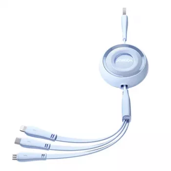 JOYROOM 3-in-1 Colorful USB zu USB-C/Lightning/Micro USB Kabel 3,5A, 1m (Blau)