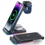 Joyroom 3-in-1 Wireless Charging Stand für iPhone, Apple Watch, AirPods - 15W Schnellladung, Schwarz (JR-WQN01)