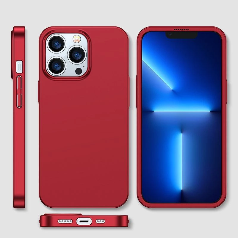 Joyroom 360 Full Case Vorder- und Rückseite für iPhone 13 Pro Max + gehärtete Glasschutzfolie Rot (JR-BP928 Rot)