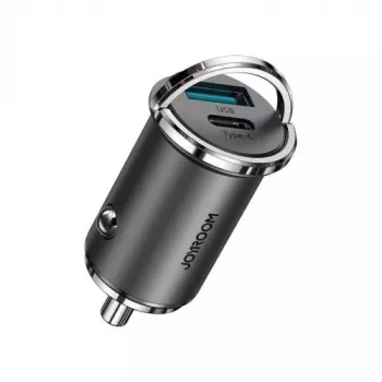JOYROOM 45W USB-Autoladegerät mit USB-C und USB-A, Power Delivery, Quick Charge 3.0, AFC, SCP, Grau (C-A35)