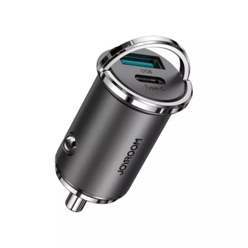 JOYROOM 45W USB-Autoladegerät mit USB-C und USB-A, Power Delivery, Quick Charge 3.0, AFC, SCP, Grau (C-A35)