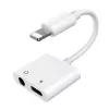 Joyroom Adapter Lightning auf Lightning/3.5mm Mini-Klinke, 0,12 m, Weiß (S-Y104)