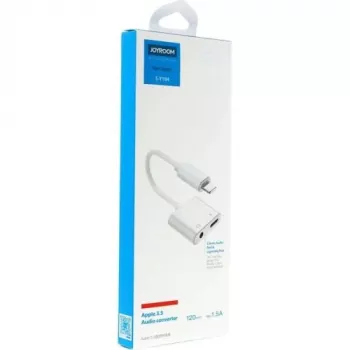 Joyroom Adapter Lightning auf Lightning/3.5mm Mini-Klinke, 0,12 m, Weiß (S-Y104)