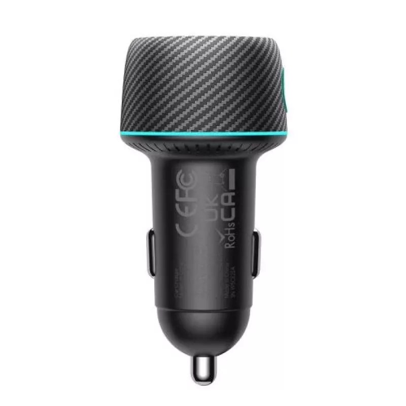 Joyroom Auto-Ladegerät U+C, QC 3.0, PD, 60W, RGB, Schwarz (JR-CCN01)
