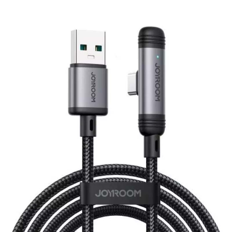 Joyroom EnjoyX Series USB-A auf USB-C 90-Grad-Kabel A56, 3A, 480 Mbps, 1,2 m, Schwarz (S-A56)