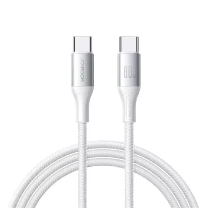 JOYROOM Flash Series USB-C auf USB-C Kabel A28, 60W, 480 Mbps, 2m, Weiß (S-A28-CCW2)