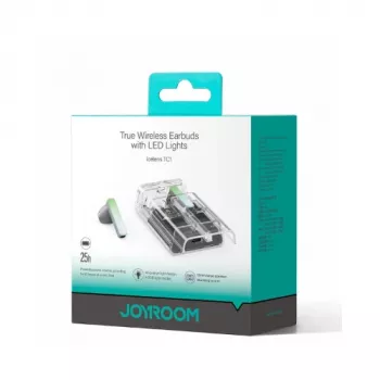 Joyroom IceLens Series True Wireless Earbuds mit LED-Leuchten, Bluetooth 5.3, TWS, AAC, SBC, Schwarz (JR-TC1-BLK)