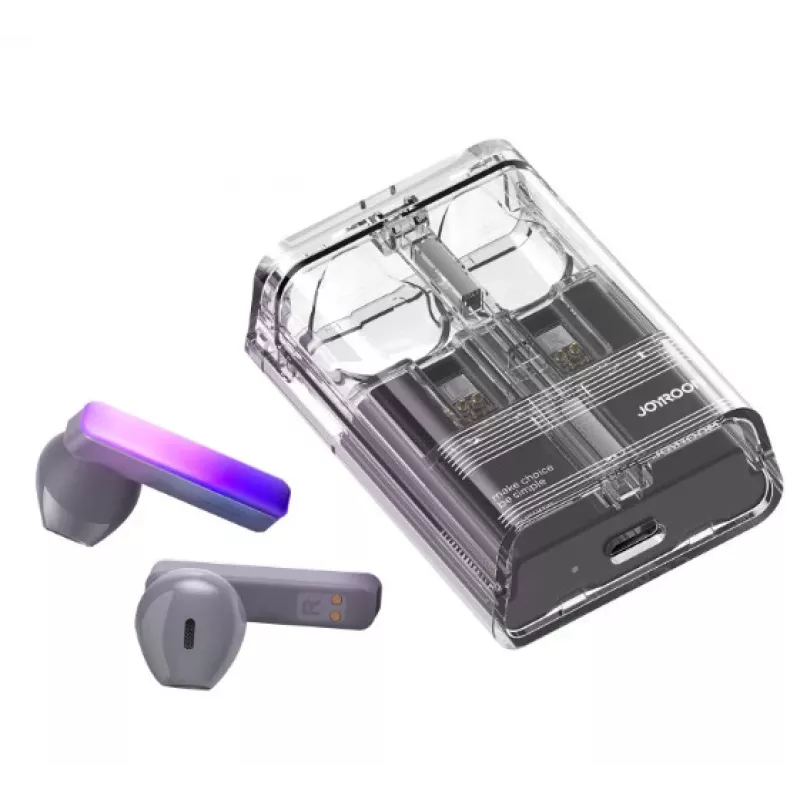 Joyroom IceLens Series True Wireless Earbuds mit LED-Leuchten, Bluetooth 5.3, TWS, AAC, SBC, Schwarz (JR-TC1-BLK)