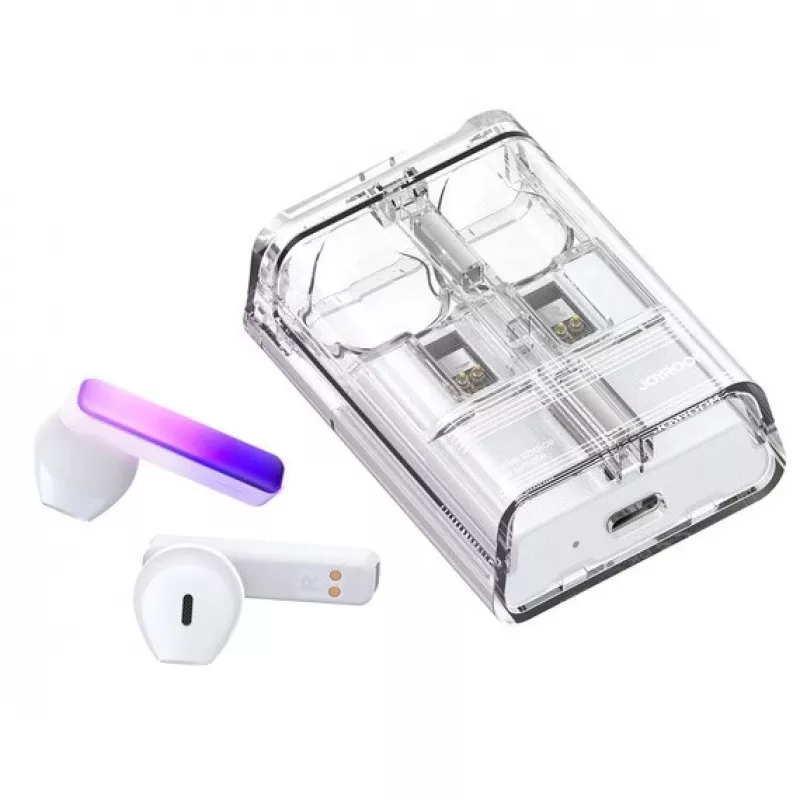 Joyroom IceLens Series True Wireless Earbuds mit LED-Leuchten, Bluetooth 5.3, Weiß (JR-TC1-WHT)