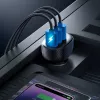 Joyroom JR-CCD03 Auto-Ladegerät mit Digitalanzeige, 3x USB-A, 17W, 3,4A, Schwarz