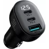 Joyroom JR-CCD04 Auto-Ladegerät 30W 2x USB-C USB-A mit Digitalanzeige - Schwarz
