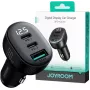 Joyroom JR-CCD04 Auto-Ladegerät 30W 2x USB-C USB-A mit Digitalanzeige - Schwarz