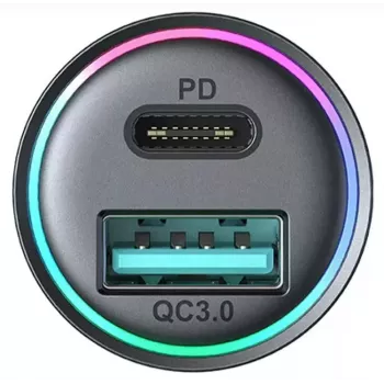 JOYROOM JR-CCN04 Mini Auto-Ladegerät 60W USB-C PD 3.0 & USB-A QC 3.0, Schwarz