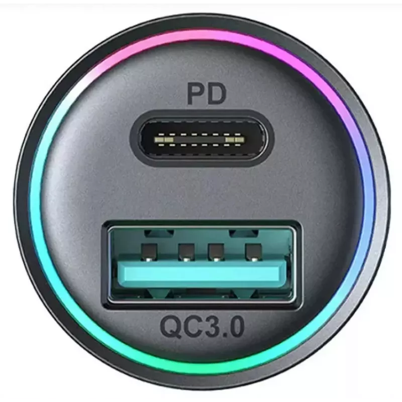 JOYROOM JR-CCN04 Mini Auto-Ladegerät 60W USB-C PD 3.0 & USB-A QC 3.0, Schwarz
