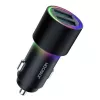 JOYROOM JR-CL10 Auto-Ladegerät 2x USB 24W LED-Hintergrundbeleuchtung Schwarz