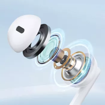Joyroom JR-EW01 In-Ear Kabelgebundene Mini-Kopfhörer mit Fernbedienung - Weiß