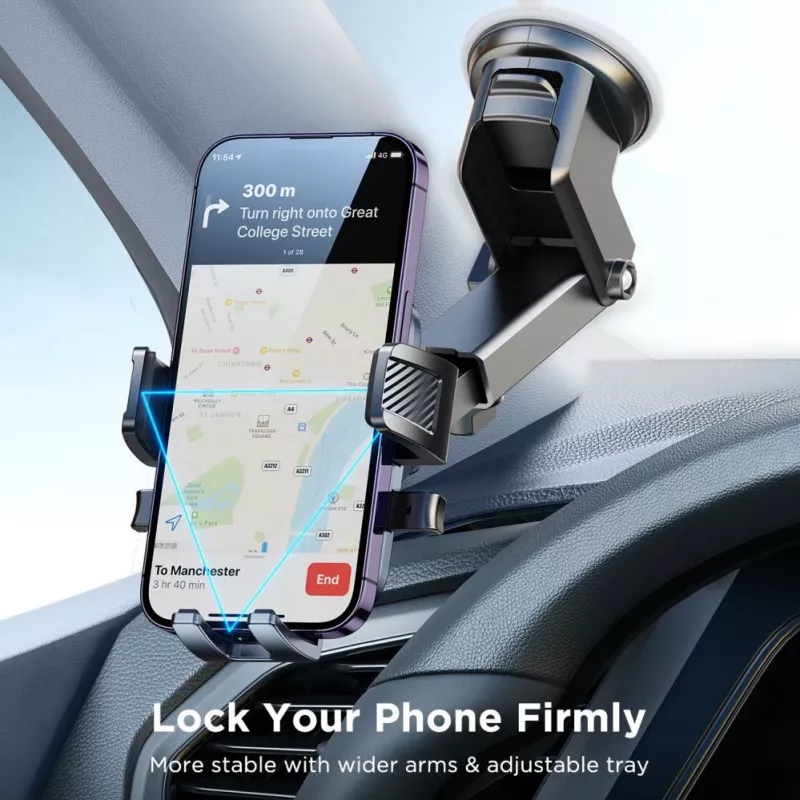 Joyroom JR-OK6 Handyhalterung fürs Auto - Saugnapf für Armaturenbrett & Windschutzscheibe - Universell für 4,7-7,2 Zoll Smartphones - 360° Drehung - Schwarz