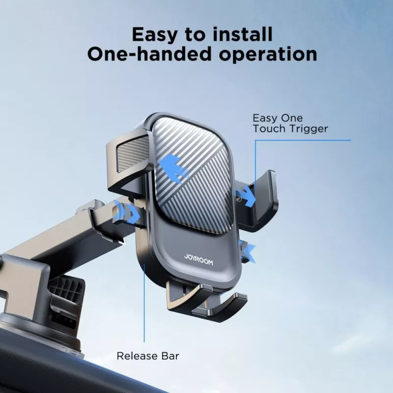 Joyroom JR-OK6 Handyhalterung fürs Auto - Saugnapf für Armaturenbrett & Windschutzscheibe - Universell für 4,7-7,2 Zoll Smartphones - 360° Drehung - Schwarz
