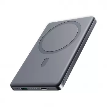 Joyroom JR-PBM08 5000mAh 20W Ultra-Thin Magnetic Wireless Power Bank - Grau