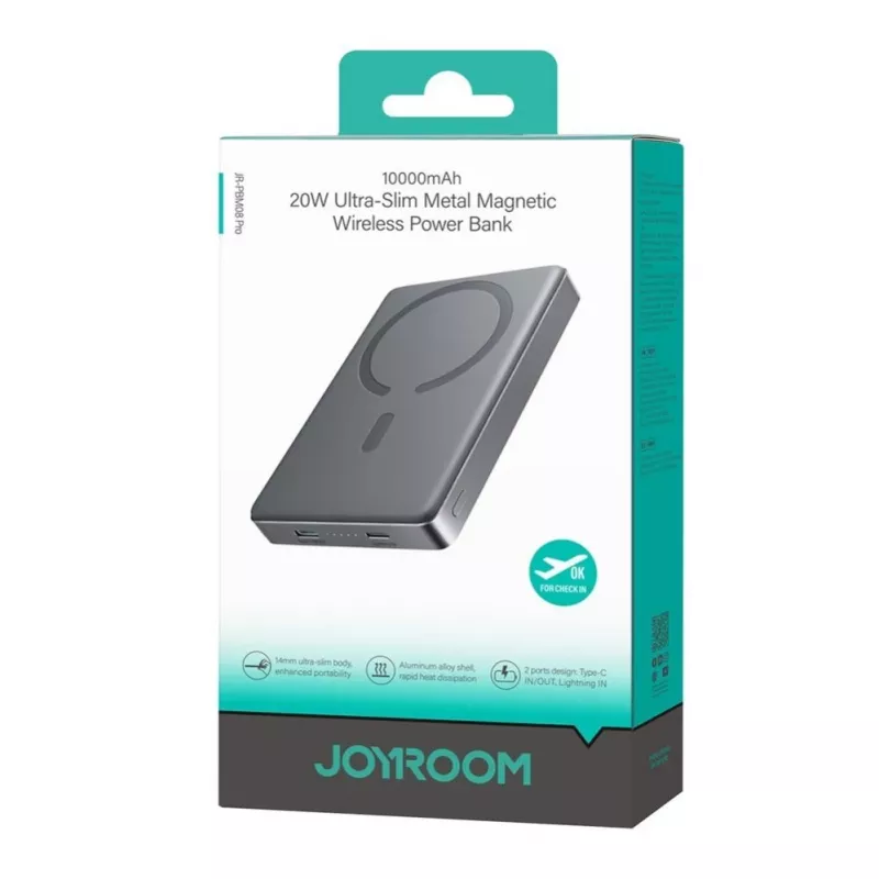 JOYROOM JR-PBM08 Pro Titanium 20W Metall Magnetische Kabellose Powerbank 10000mAh Gold