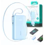 Joyroom JR-PR2L 10000mAh 35W Powerbank mit Digitalanzeige, integrierten ausziehbaren USB-C- und Lightning-Kabeln (0,7m), Blau