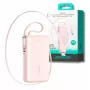 Joyroom JR-PR2L Power Bank 10000 mAh 35W mit Digitalanzeige, integriertem ausziehbarem 2x Type-C Lanyard-Kabel (0,7 m) Pink