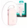 Joyroom JR-PR2L Powerbank 10000 mAh 35W mit Digitalanzeige, ausziehbaren USB-C- und Lightning-Kabeln (0,7 m) Pink
