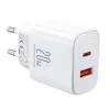 JOYROOM JR-TCF05 Flash 20W USB-C PD-Ladegerät mit USB-C auf Lightning-Kabel 1m Weiß